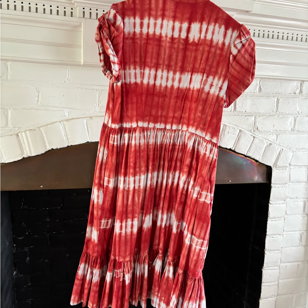 Red Tie-Dye Maxi Dress sz 12